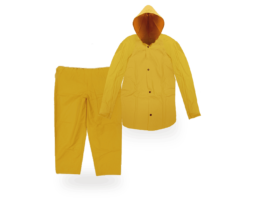 Impermeable dos Piezas con Capucha Amarillo