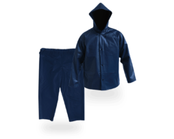 Impermeable dos Piezas con Capucha Azul